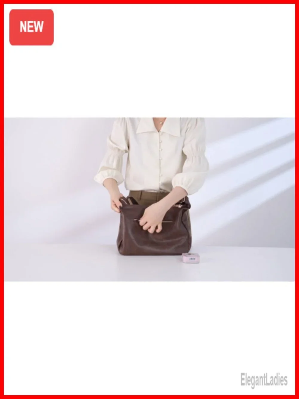Foldable Vegan Leather Slouchy Tote Hobo Shoulder Handbag Crossbody